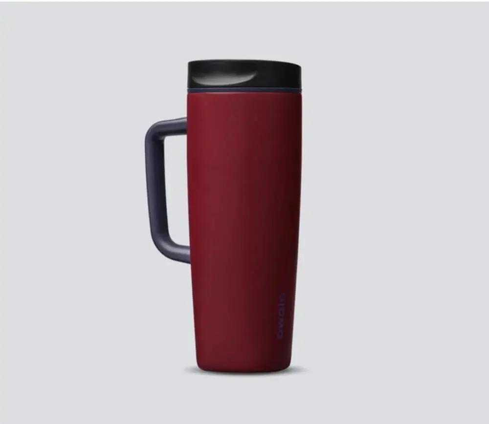 Owala 24oz SmoothSip Slider Tumbler with Handle - burgundy bay - new in box